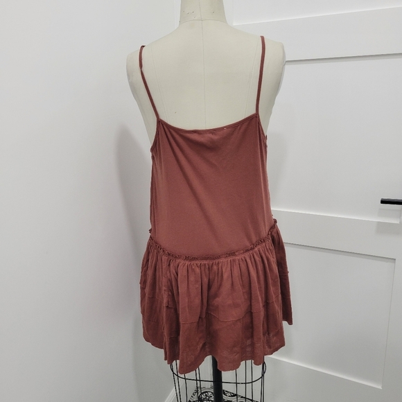 NWOT Free People Beach Burnt Henna Mini Dress Size XS - Picture 4 of 11